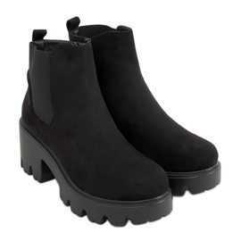 Botines Chelsea negros con suela gruesa CH19201 Negro