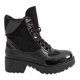 Botas de suela gruesa KL-757 Negro