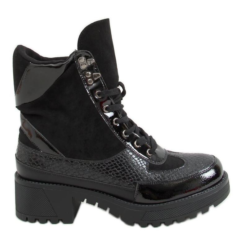 Botas de suela gruesa KL-757 Negro