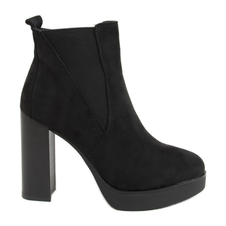 Botas en el poste y plataforma negro 9568 Negro