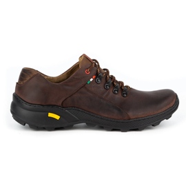 Olivier Zapatos de senderismo para hombre 296GT marrón
