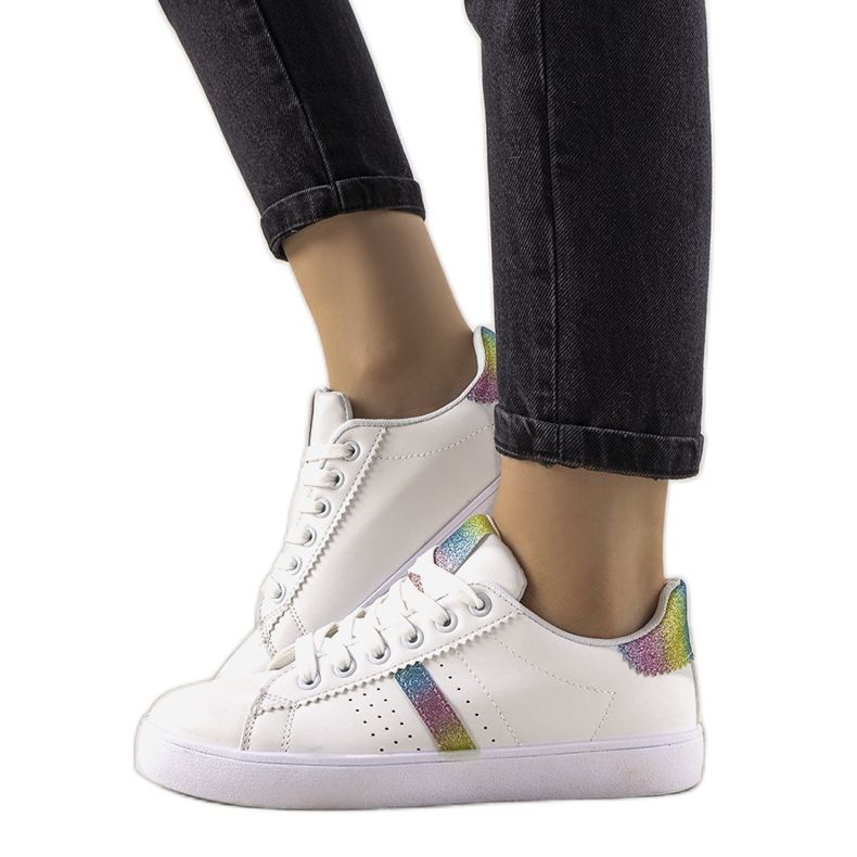 Zapatillas arcoíris con acabado arcoíris blanco Zapatillas arcoíris con acabado arcoíris blanco