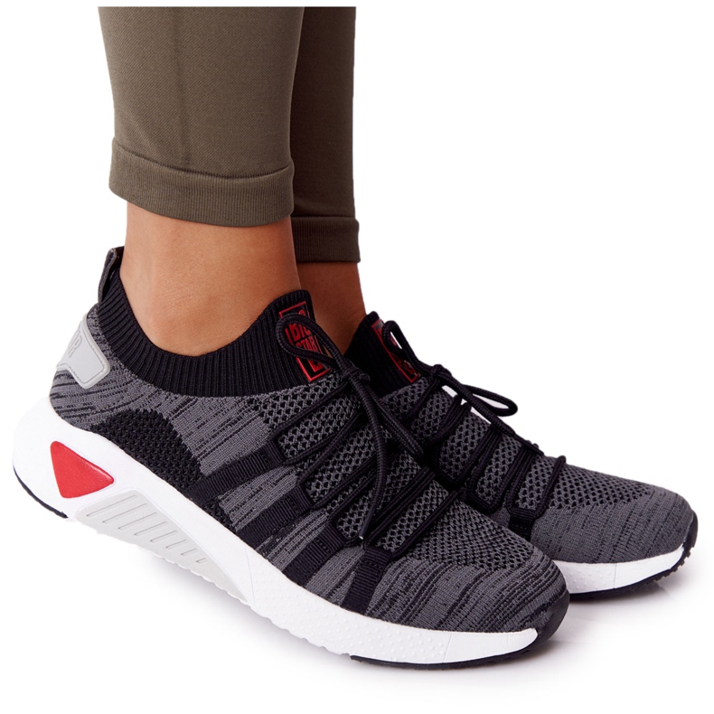 Big Star Zapatos deportivos femeninos espuma de memoria gran estrella hh274532 gris oscuro