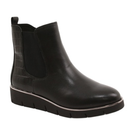 Caprice Botas de cuña Walking On Air system 25339 Black negro