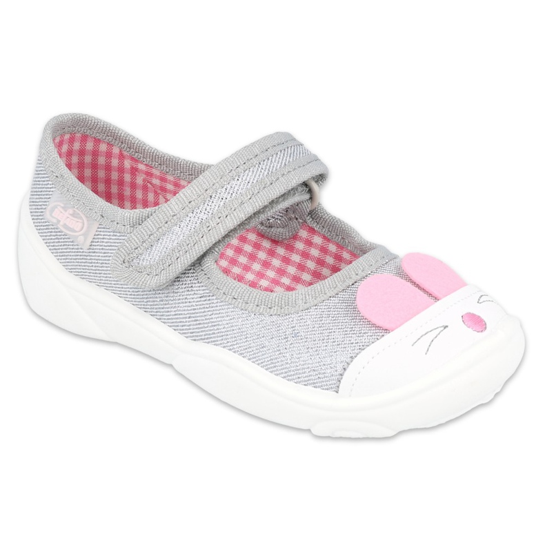 Calzado infantil befado 209P033 rosado plata gris