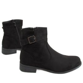 Botines planos negros E2151 Negro