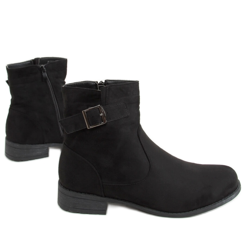 Botines planos negros E2151 Negro