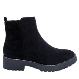 Botines Chelsea negros para mujer KL-719 Negro Botines Chelsea negros para mujer KL-719 Negro