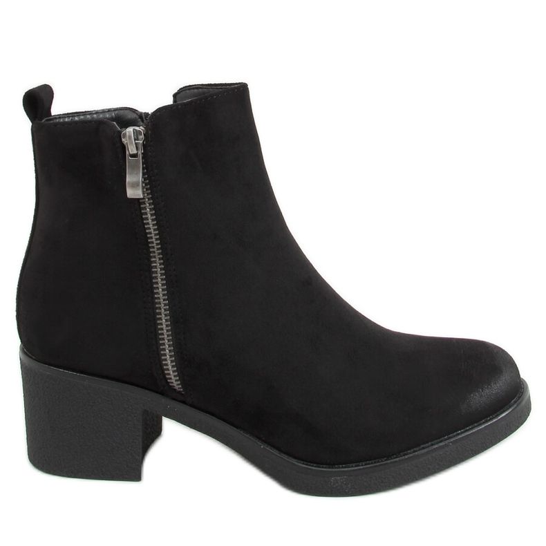 Botas con tacón de goma negro 8301 Negro