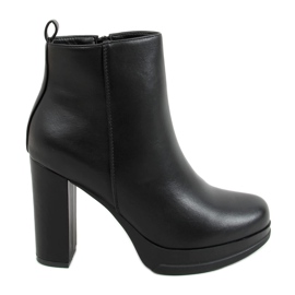 Black 9606 Botas plataforma negras negro