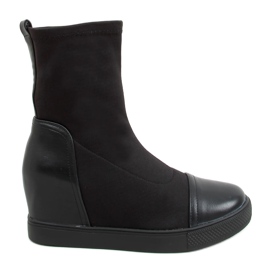 Black Botas de cuña Sock negro HQ887 Black