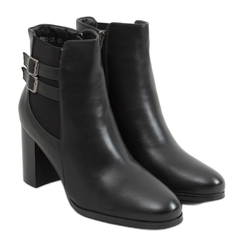Botas negras de tacón 8998-35 Black negro