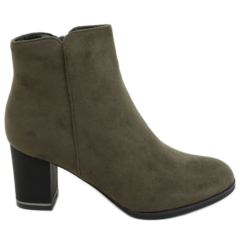 Botines verdes de tacón bajo KL-718 Green
