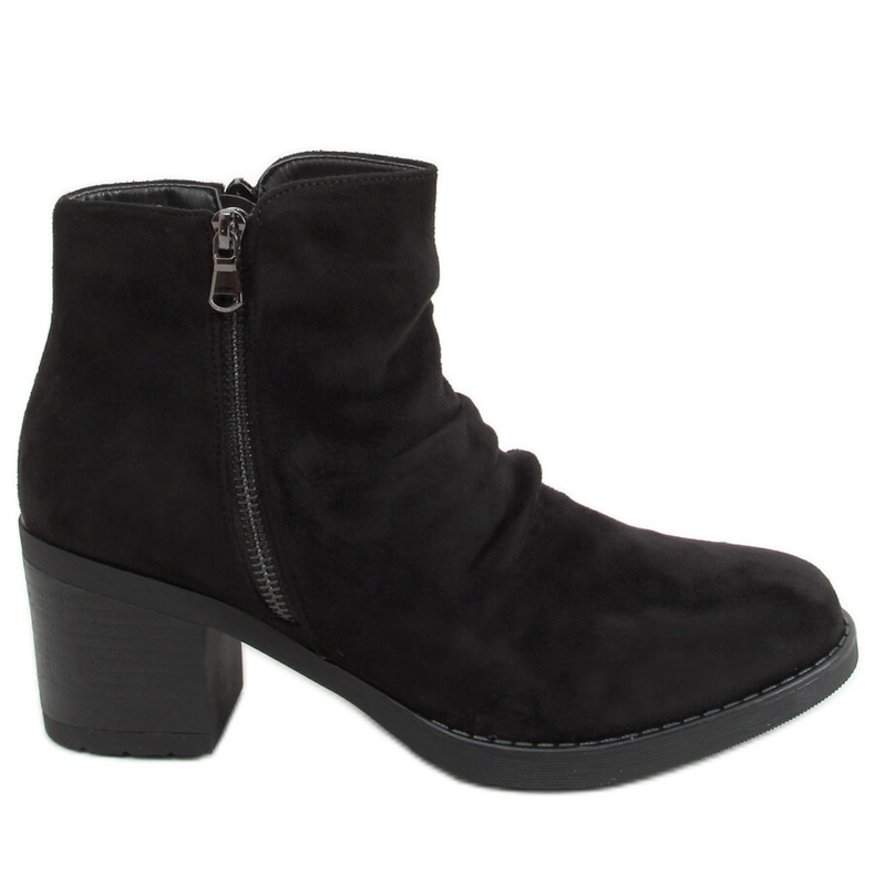 Botas negras con tacones anchos J19-70 Negra negro