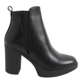Botas negras con tacones negros 6917 Negra