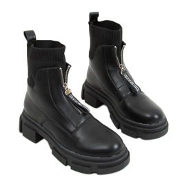 Botas con parte superior de calcetín negro 168-321 Negro