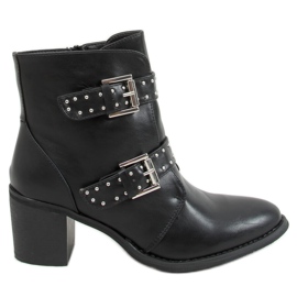 Botas negras de tacón con tachuelas C760 Black negro Botas negras de tacón con tachuelas C760 Black negro