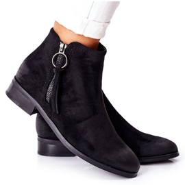 Vinceza Botas de gamuza cálidas para mujer Negro Janice