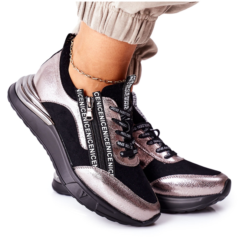 Vinceza Zapatillas Deportivas De Mujer Zapatillas Negras Aduan negro