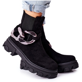 S.Barski Botas de abrigo negras para mujer Jodhpur boots Visione negro