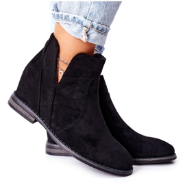 Botas De Mujer Con Cuña S.Barski Joiva Negro