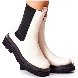 S.Barski Botas altas Jodhpur para mujer Beige Belive