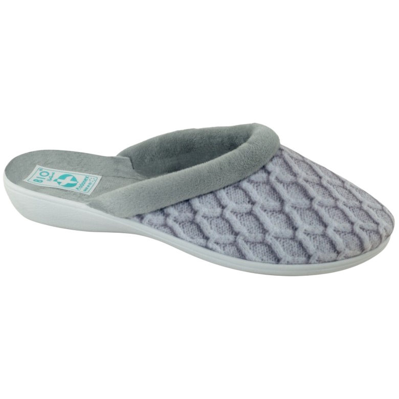 Pantuflas 3D Sweater Adanex 25576 Gris Aloe Vera blanco