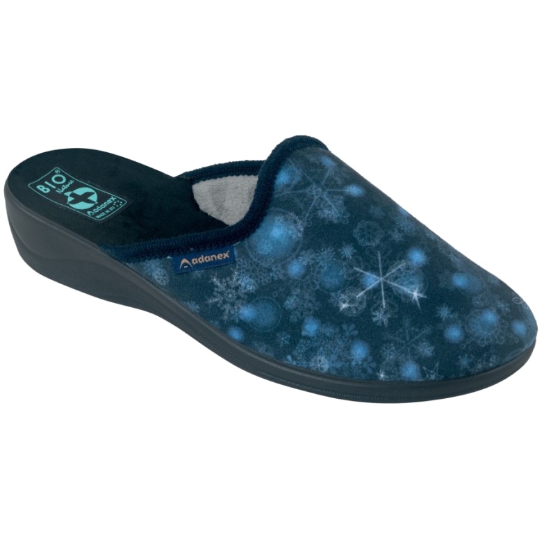 Pantuflas Mujer 3D Adanex 25817 Azul Marino Aloe Vera