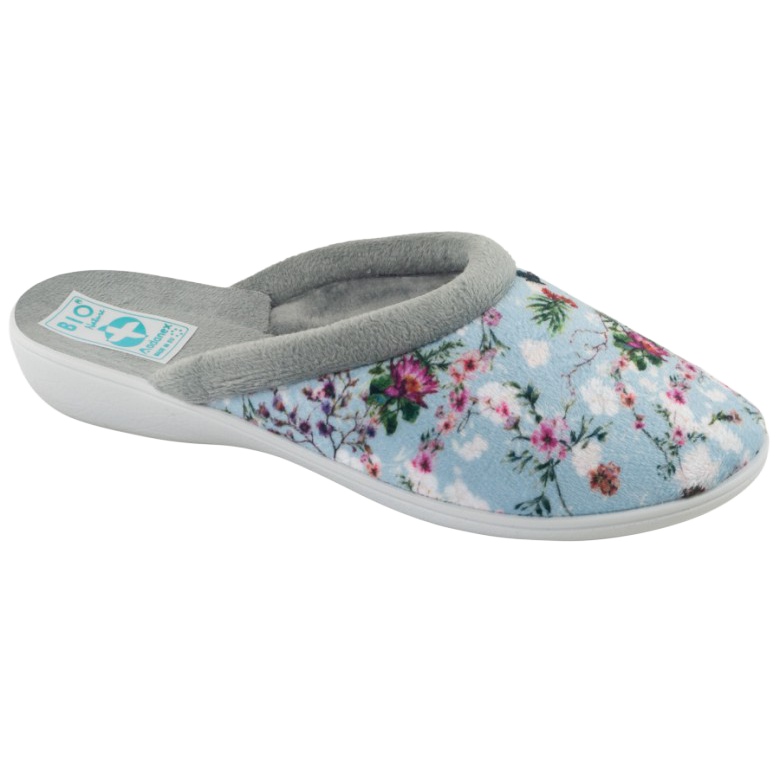 Pantuflas Cherry Blossom Adanex 26763 Blue Aloe Vera azul gris