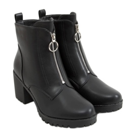Botines negros de tacón BH-50 Black Pu