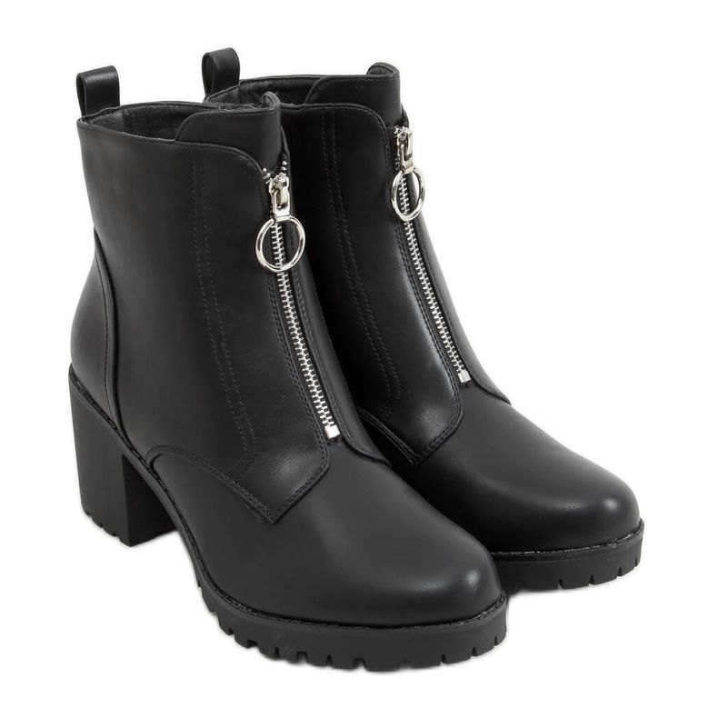 Botines negros de tacón BH-50 Black Pu Botines negros de tacón BH-50 Black Pu