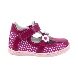 Bailarinas de lunares con flores Ren But 267 rosado blanco