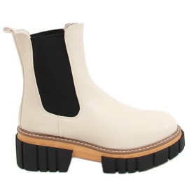 Botines Chelsea color crema para mujer NS228P Beige Botines Chelsea color crema para mujer NS228P Beige