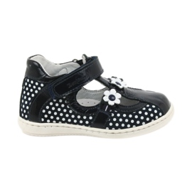 Ren But Ballerinas de cuero para niñas con puntos blancos 267 Ren pero azul