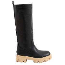 Botas negras con suela gruesa QT21P Black negro
