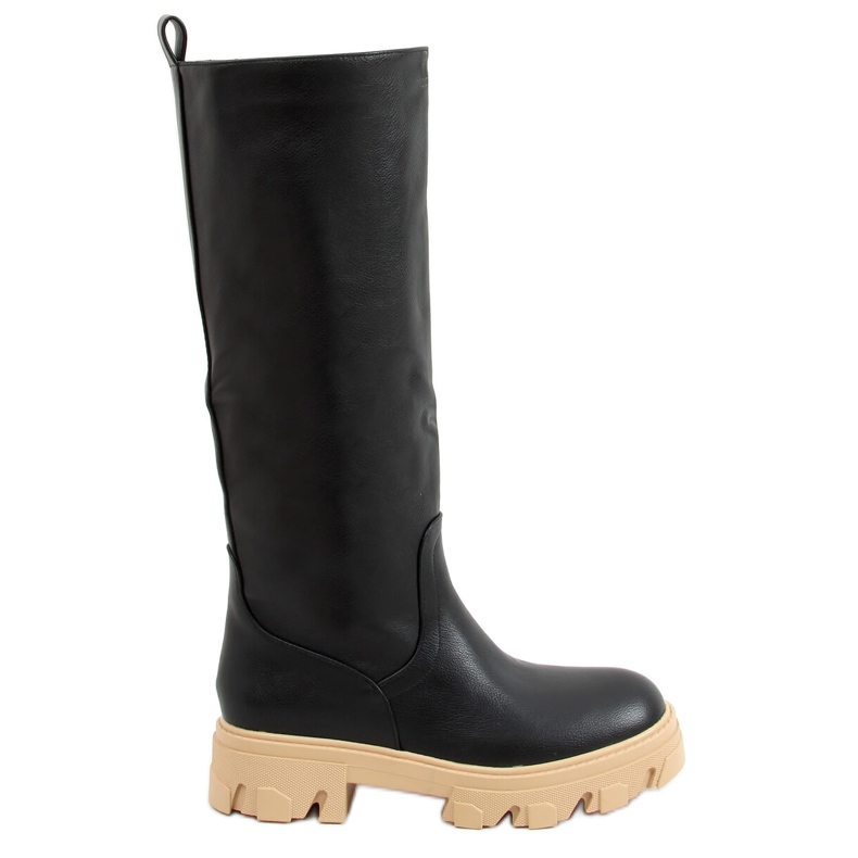 Botas negras con suela gruesa QT21P Black negro