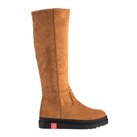 Seastar Botas de ante con plataforma marrón