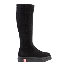 Seastar Botas de ante con plataforma negro Seastar Botas de ante con plataforma negro