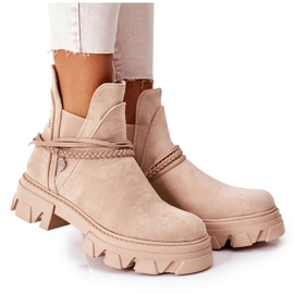 PS1 Warm Booties Botas Jodhpur Beige Buena Idea