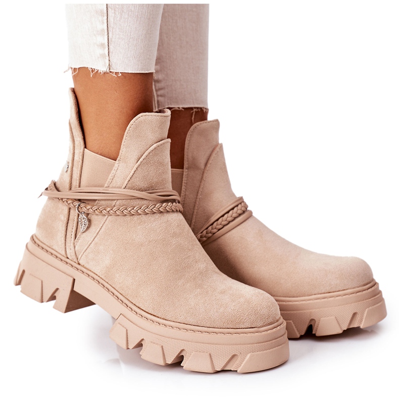 PS1 Warm Booties Botas Jodhpur Beige Buena Idea