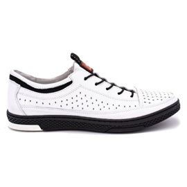Polbut Zapatos de verano para hombre en piel K22 blanco