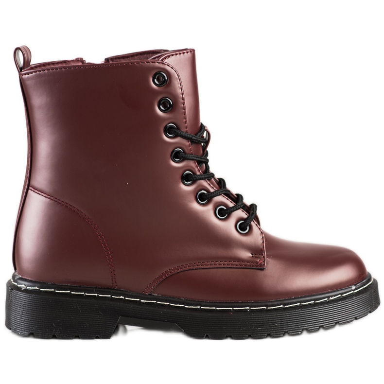 SHELOVET Botas con cordones de moda rojo