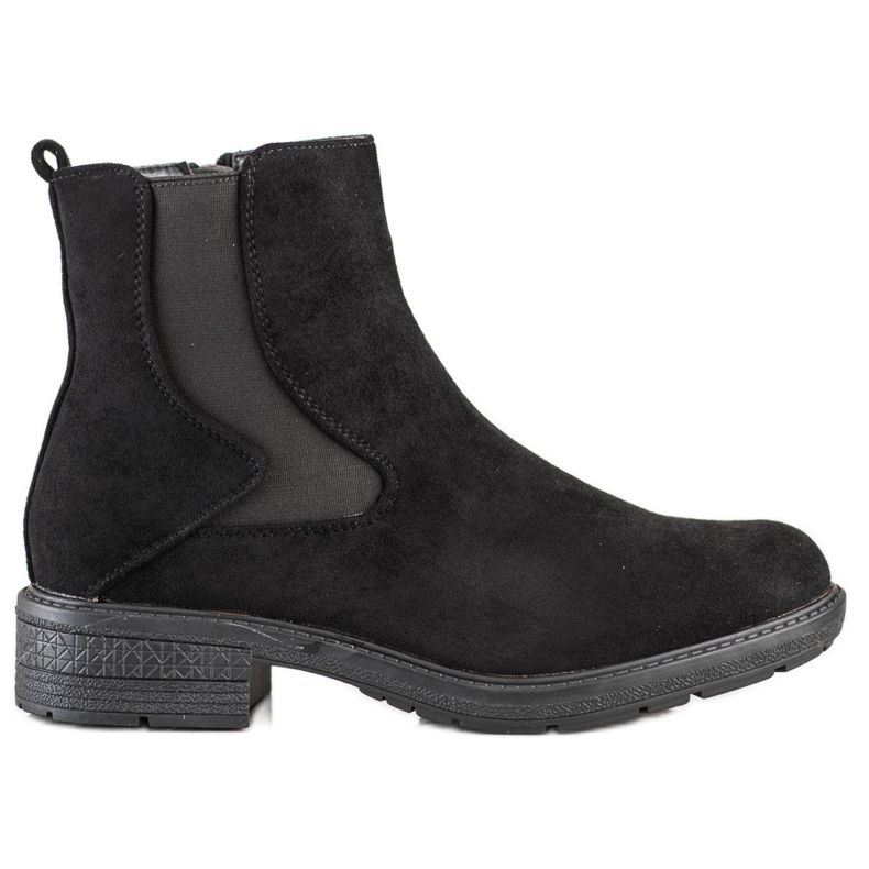 SHELOVET Botas de ante negras negro