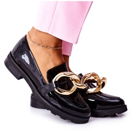 Zapato piel Nicole Lacado Negro 2665
