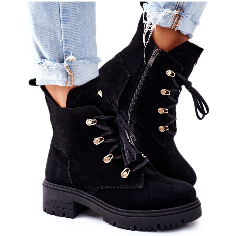 Botas Negras Mujer Ante Nicole 2674 negro