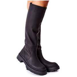S.Barski Botas altas para mujer negras ¿Qué está pasando? negro