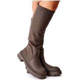 S.Barski Botas caqui Whats Going On High para mujer verde