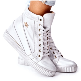 Lewski Shoes Zapatos Deportivos Mujer en Piel Lewski Silver 3079 plata