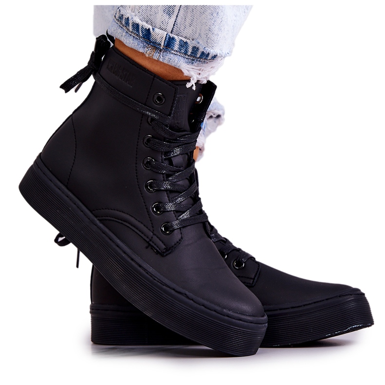 Zapatillas altas de mujer Big Star II274096 Negro