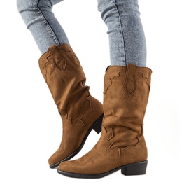 Botas vaqueras LuckyShoes camel marrón
